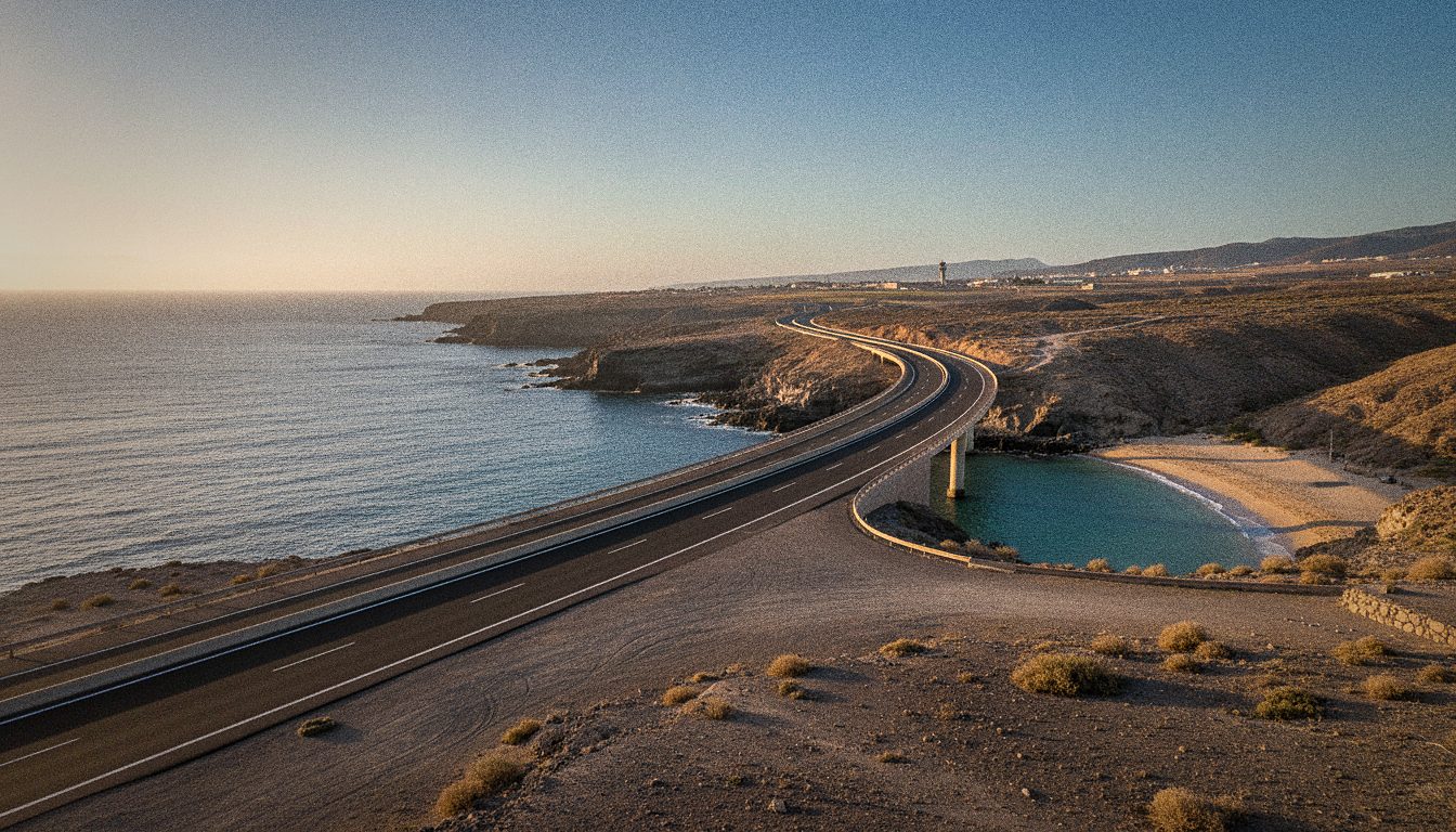 Route côtière de Grande Canarie au départ de l'aéroport